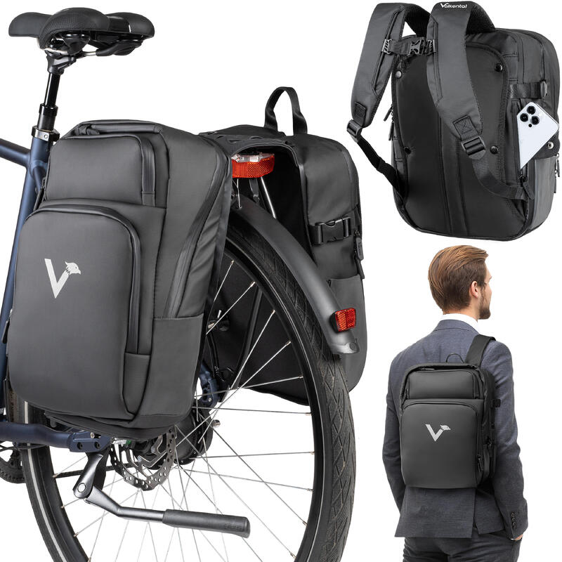 Bolsa bicicleta adecuada como alforjas bicicleta y mochila - ValkBusiness