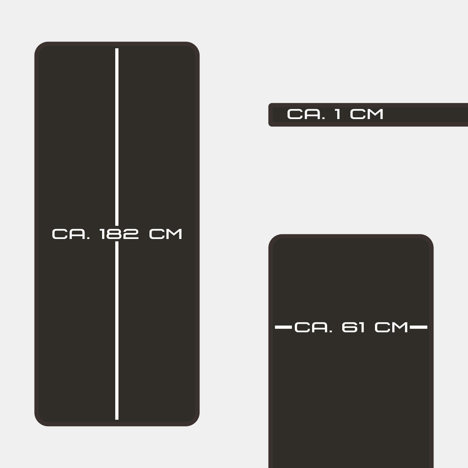 FITNESSMATTE SCHWARZ 182 CM X 61 CM X 1,2 CM DEUSER® 5/6