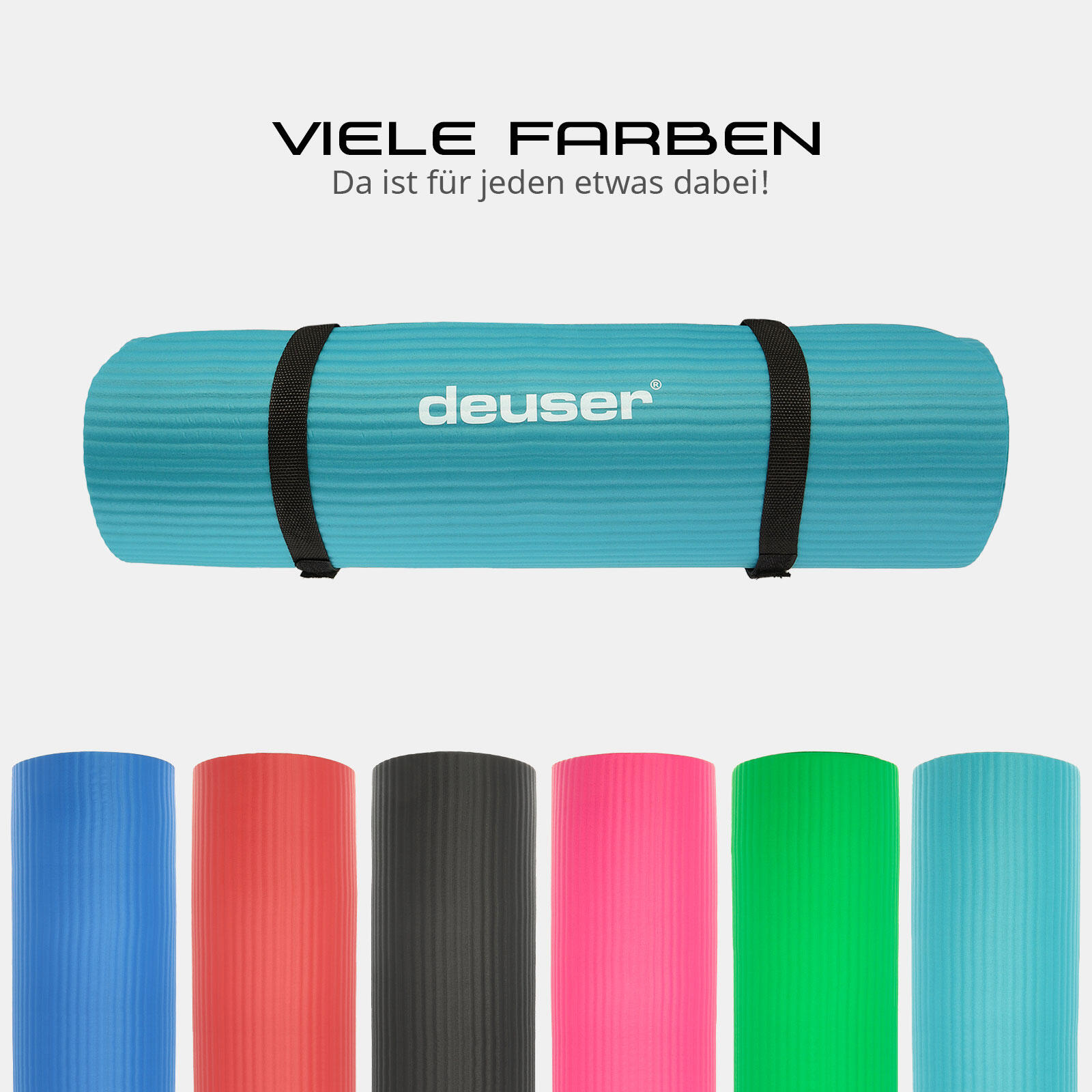 FITNESSMATTE PETROL 182 CM X 61 CM X 1,2 CM DEUSER® 6/6