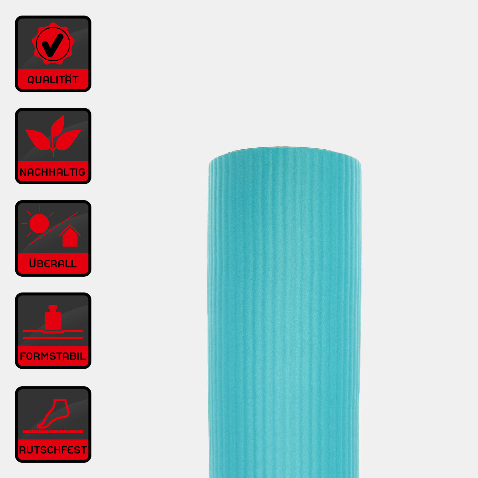FITNESSMATTE PETROL 182 CM X 61 CM X 1,2 CM DEUSER® 2/6