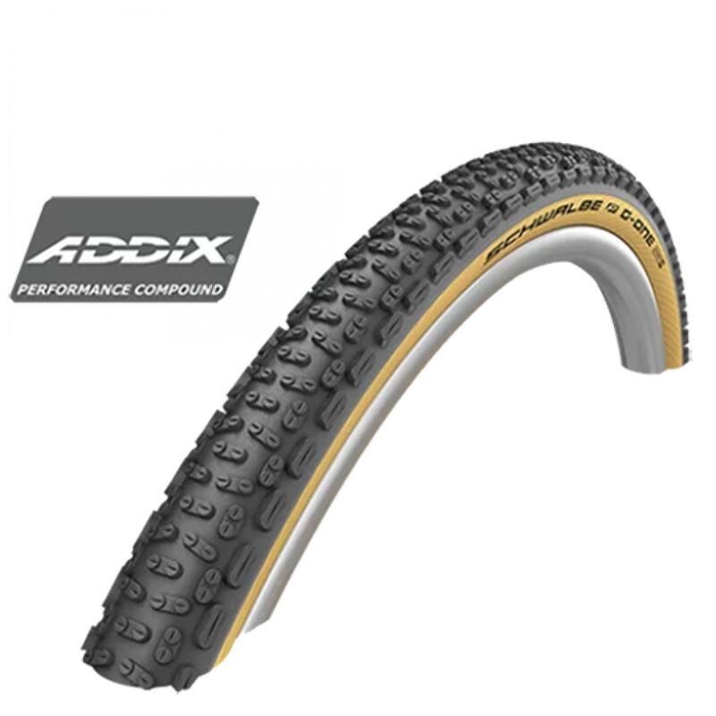 Pneu gravel 700x38 Schwalbe g-one ultrabite ts noir/marron  (40-622)  tubeless