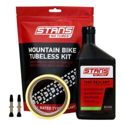 Tubeless Kit, VTT, Fond de jante 25mm, Valves 44mm