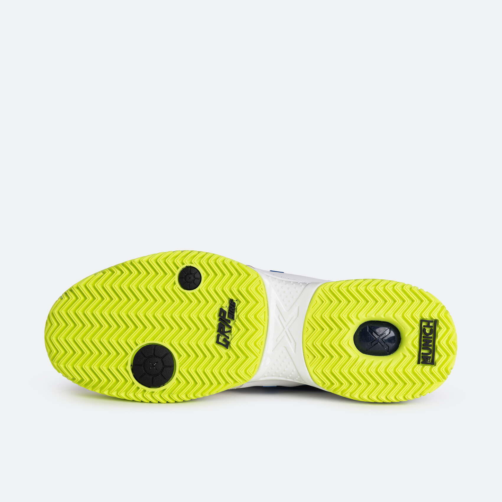 Calçado Padel homem Munich Atomik 24. Branco/azul. 4/5