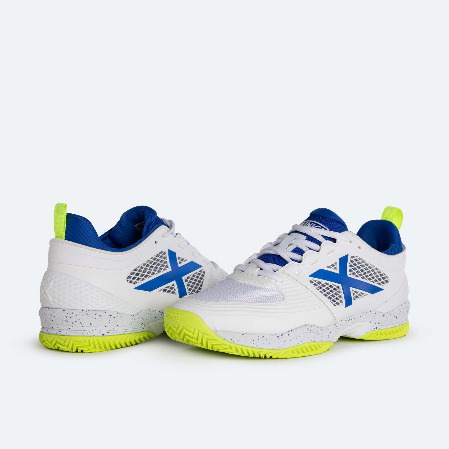 Calçado Padel homem Munich Atomik 24. Branco/azul. 5/5