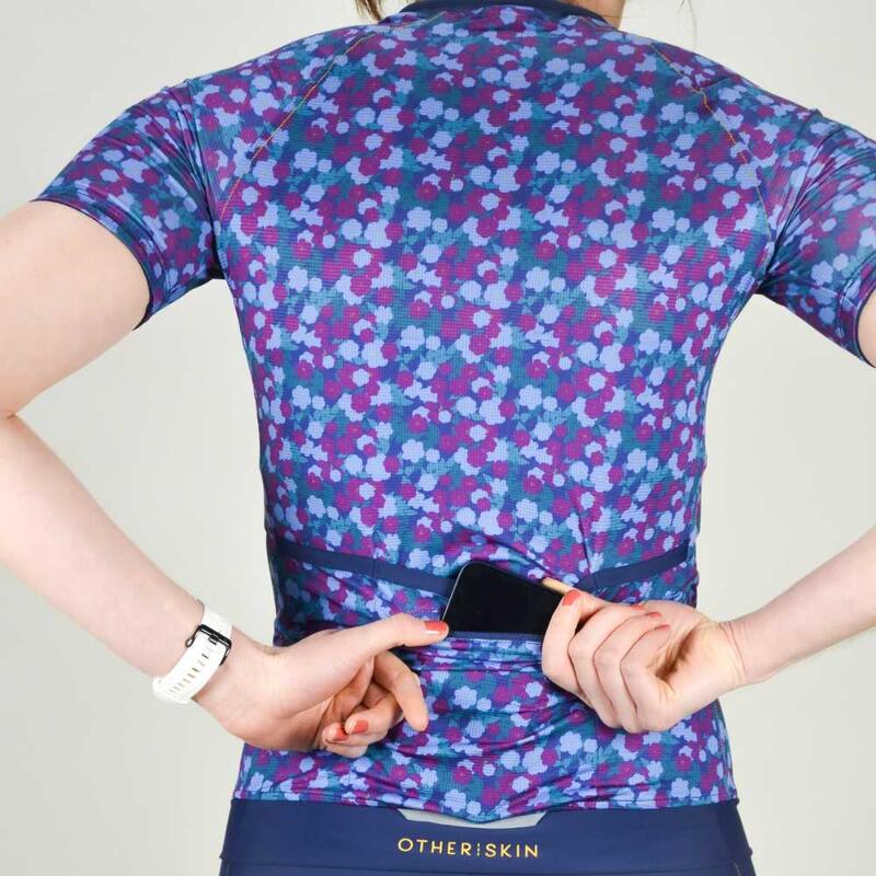 Maillot Cyclisme Femme Bleu Ecoresponsable