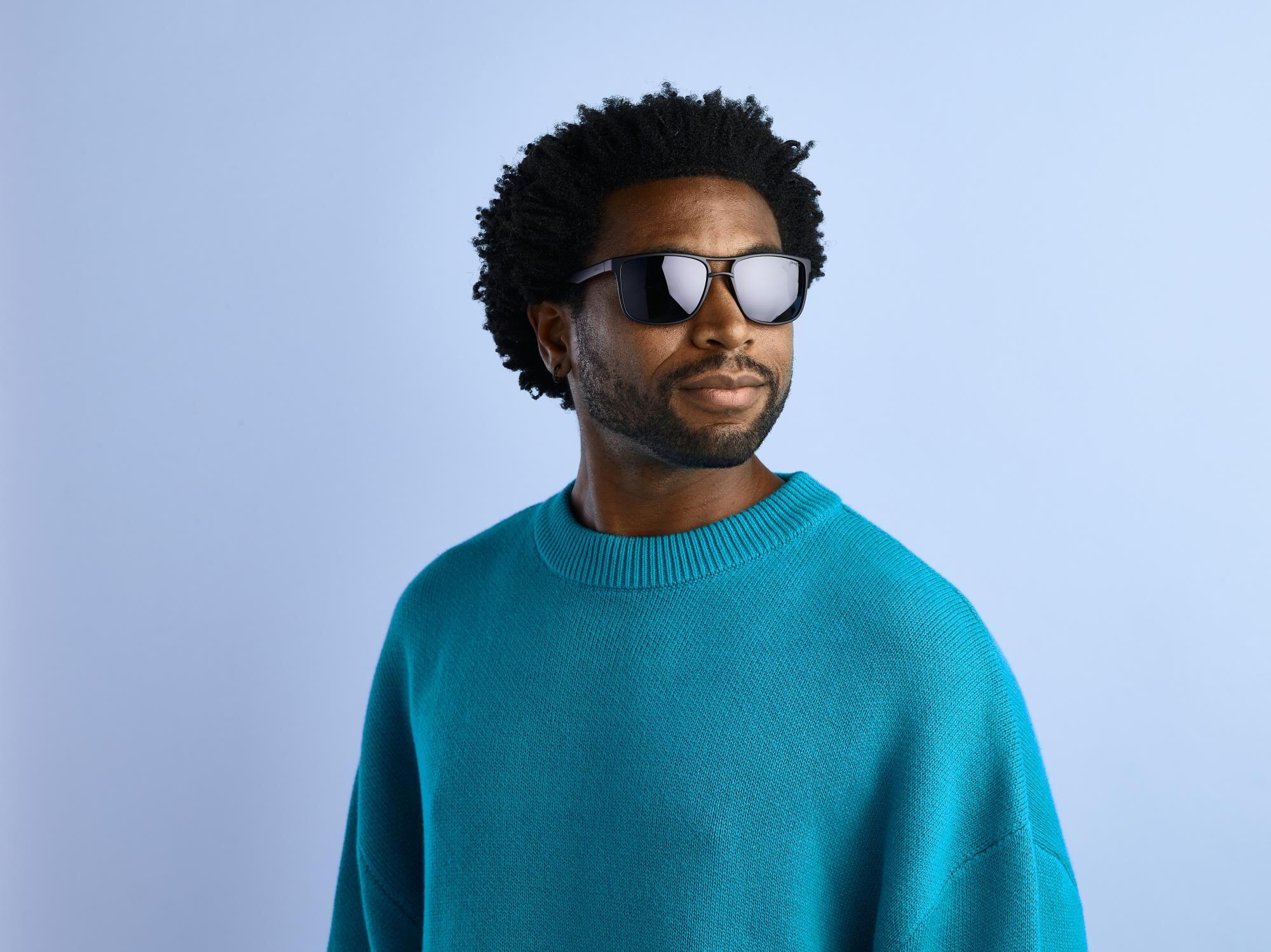 Lunettes de soleil homme Noir mat 4/5
