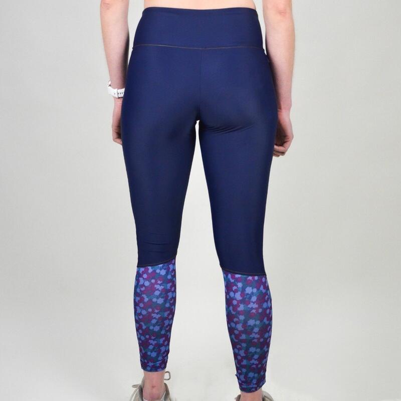 Legging Course à Pied Femme Bleu Ecoresponsable