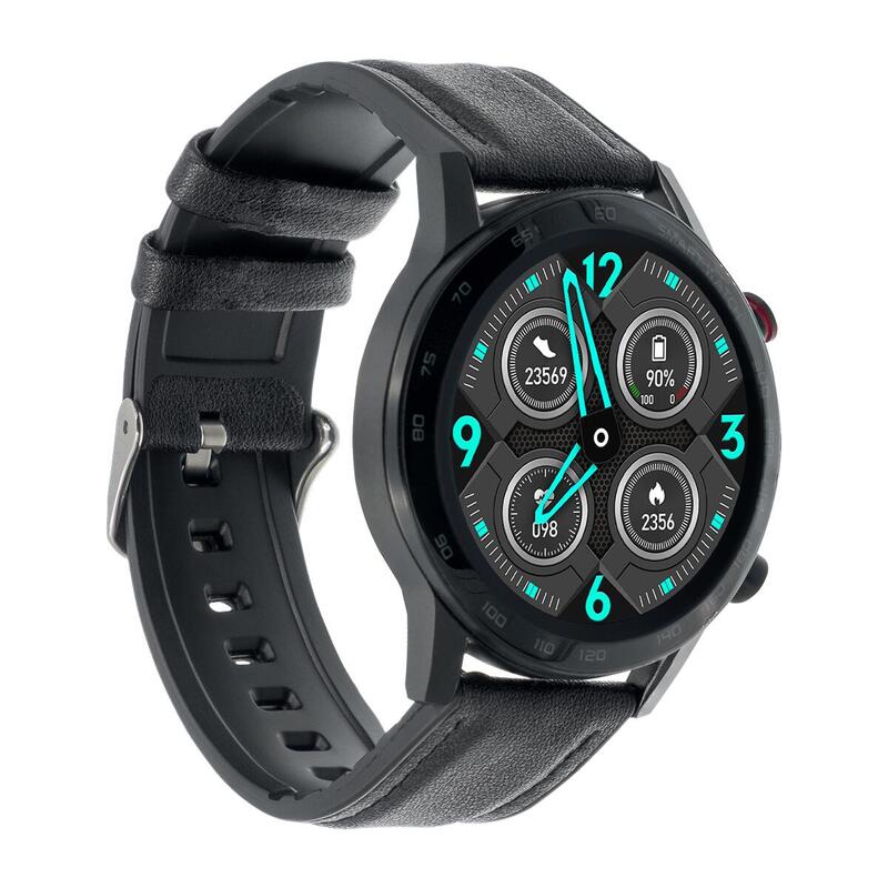 Relógio Smartwatch WDT95 em pele preta