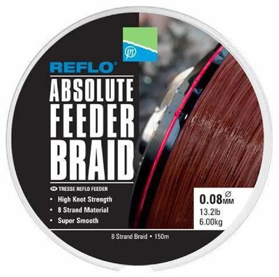 Slag vlecht preston absolute feeder braid 0.10mm 150m
