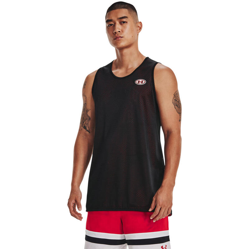 Camiseta Under Armour Baseline Reversible Cotton Tank, Rojo, Hombres