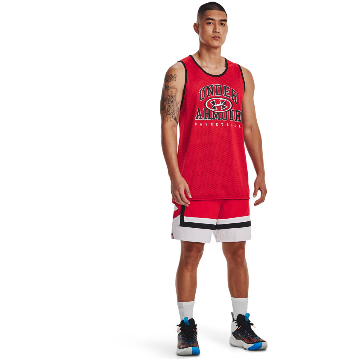 Onderhemd Under Armour Baseline Reversible Cotton Tank, Rood, Mannen 3/5