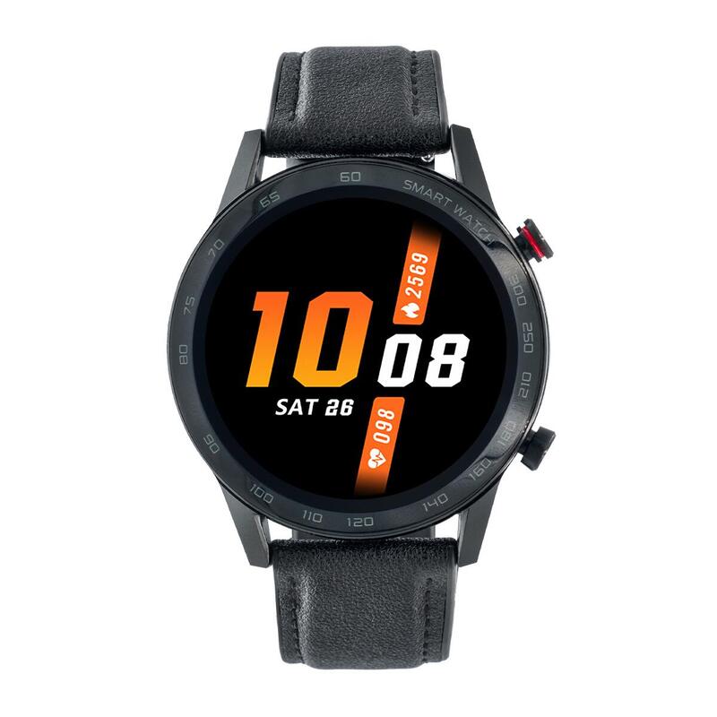 Reloj inteligente Multideporte Watchmark WDT95 de piel negra