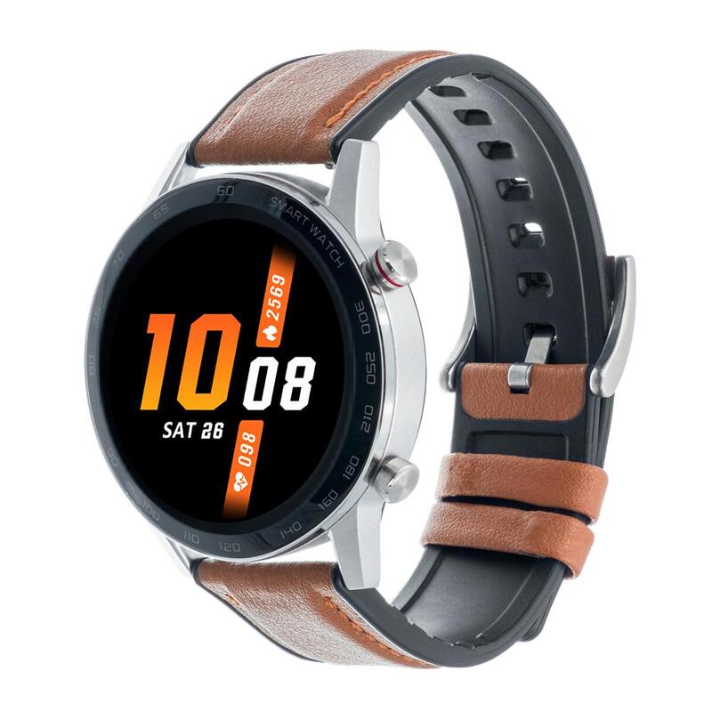 Smartwatch sportivo unisex Watchmark WDT95 pelle marrone