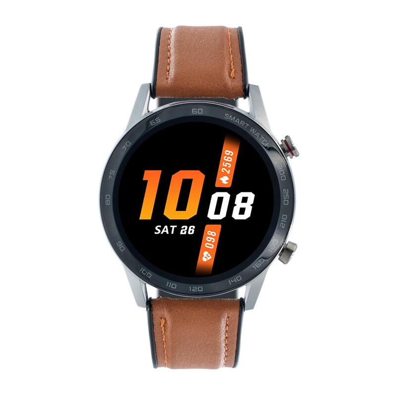 Smartwatch sportivo unisex Watchmark WDT95 pelle marrone