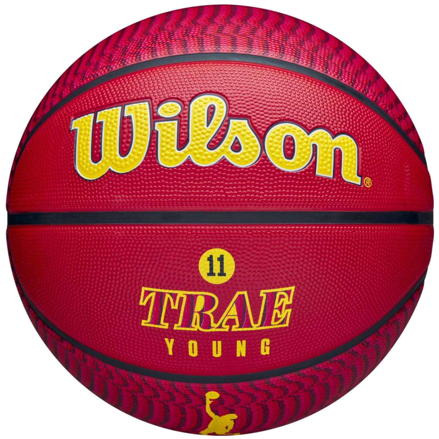 Wilson - Ballon De Basket Wilson Nba Player Icon Trae Young Outdoor Ball - Ballon De Basket - Jaune|orange|rouge - 7 - Decathlon