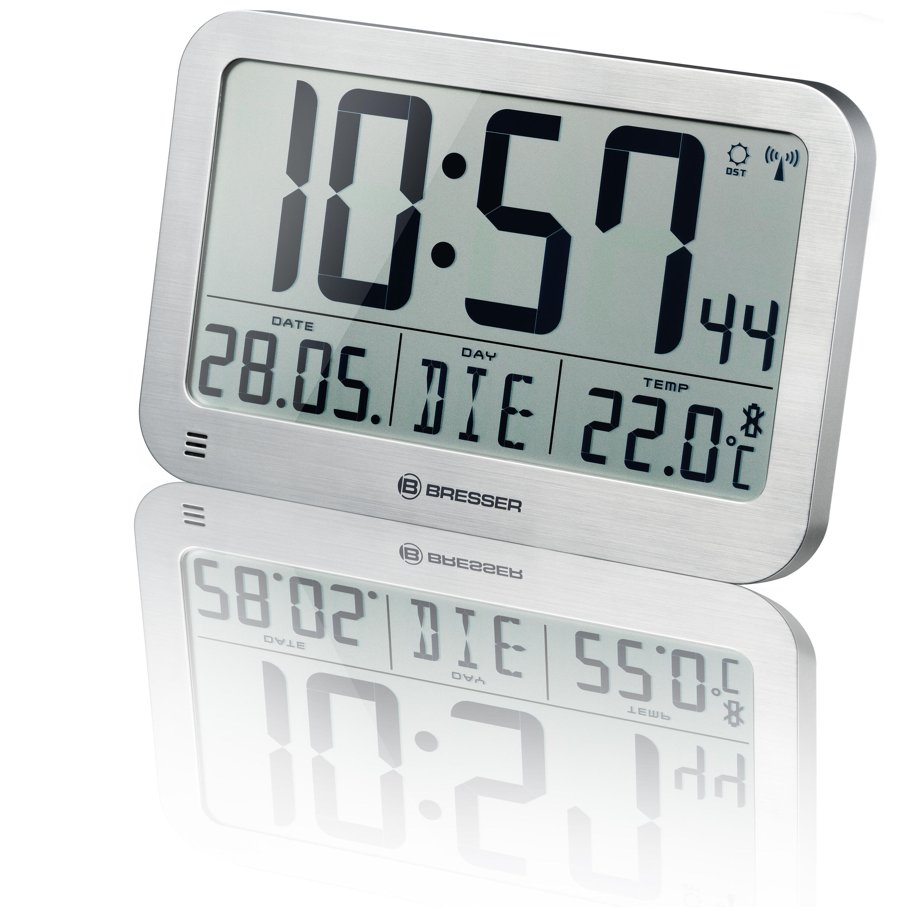 Wall orologio / tavolo Bresser mytime mc lcd argéoo 225x150mmm 2/4