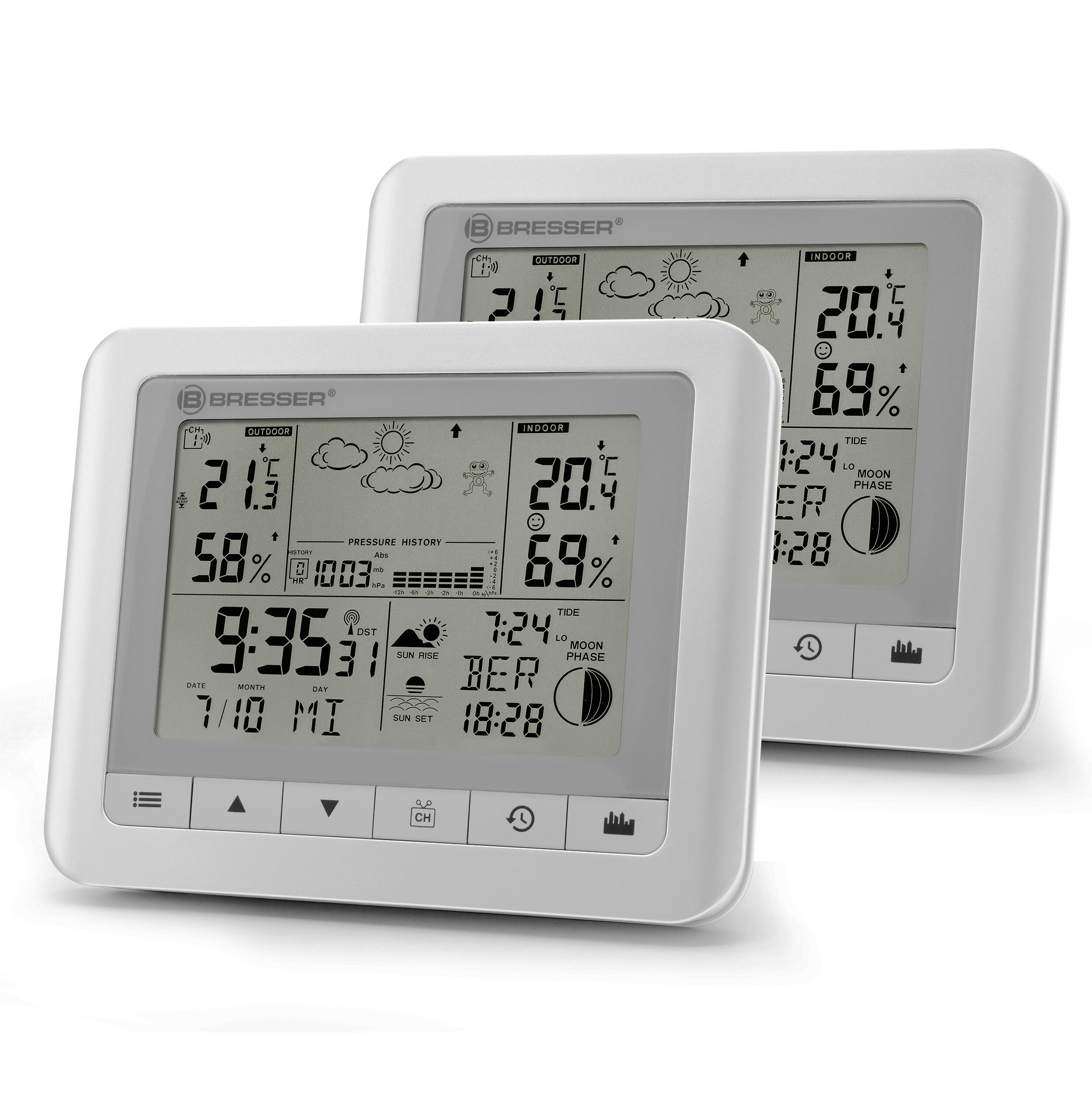 BRESSER Weerstation Clima Trend WF wit set van 2 2/5