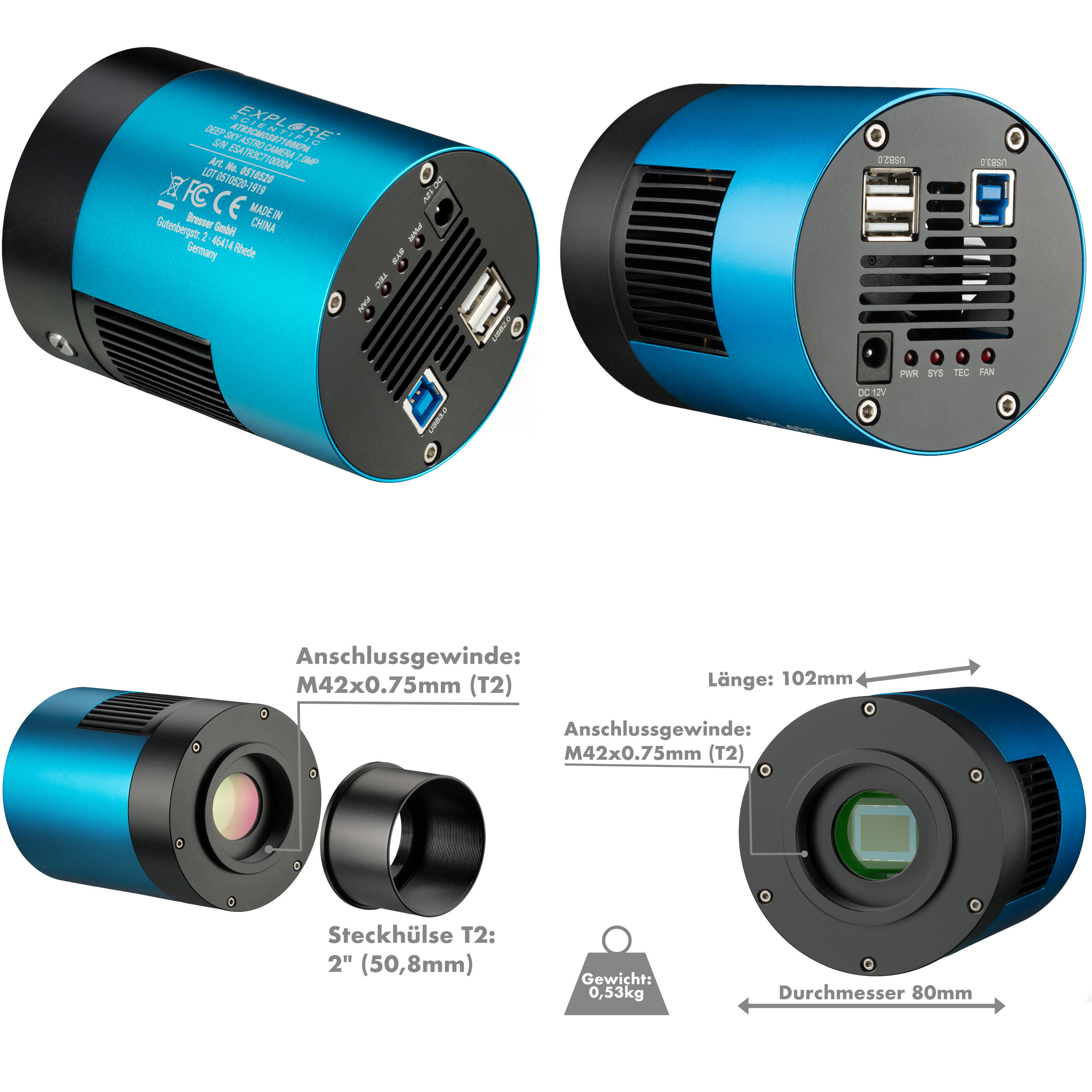 Camera astronomica Explore Scientific for Deep Sky - 7.1mp 2/5