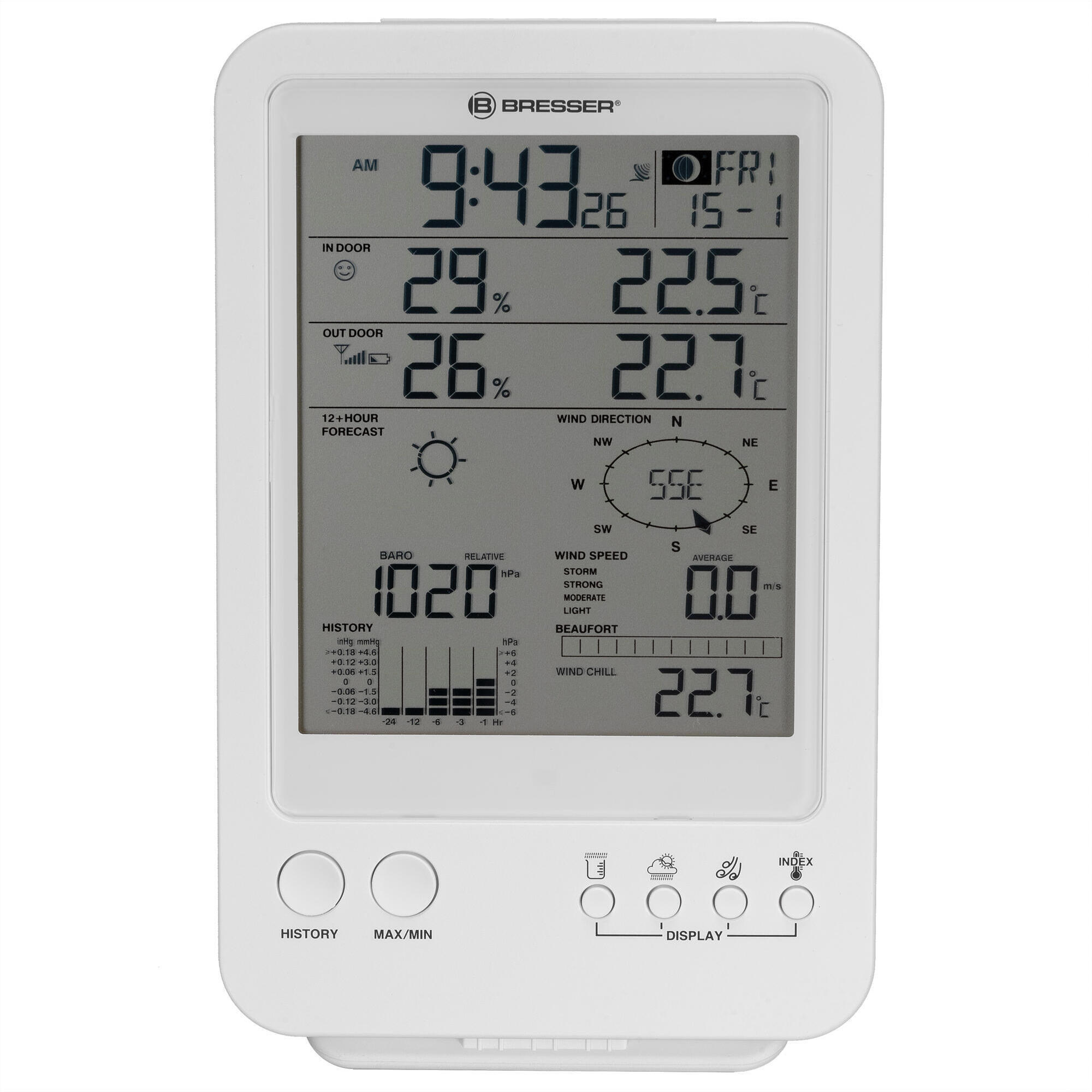 5en1 Bresser Wetter Center White Meteorological Station 4/7