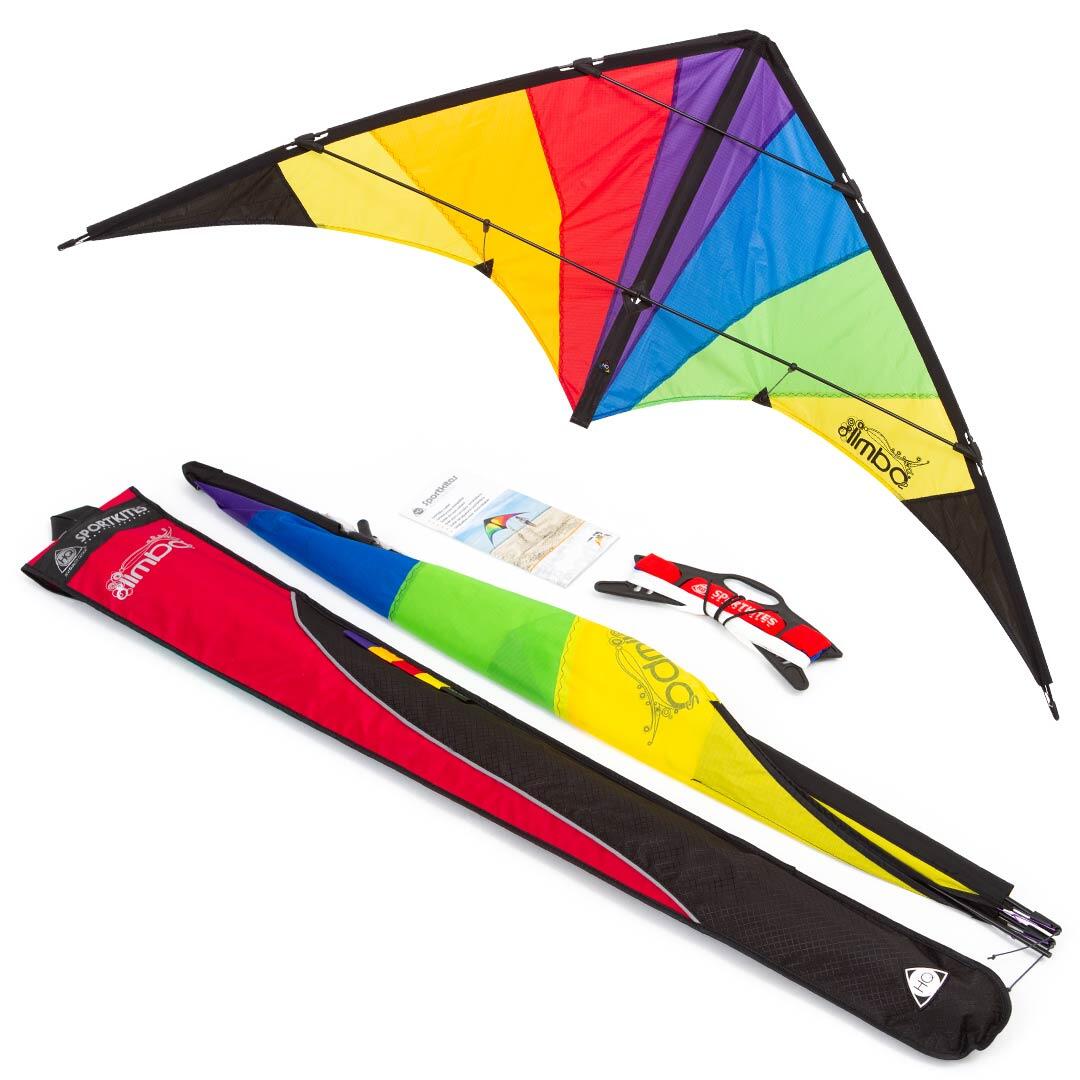 HQ - Limbo II Classic Rainbow - Lenkdrachen, ab 10 Jahren, 67x155cm, flugfertig 2/5