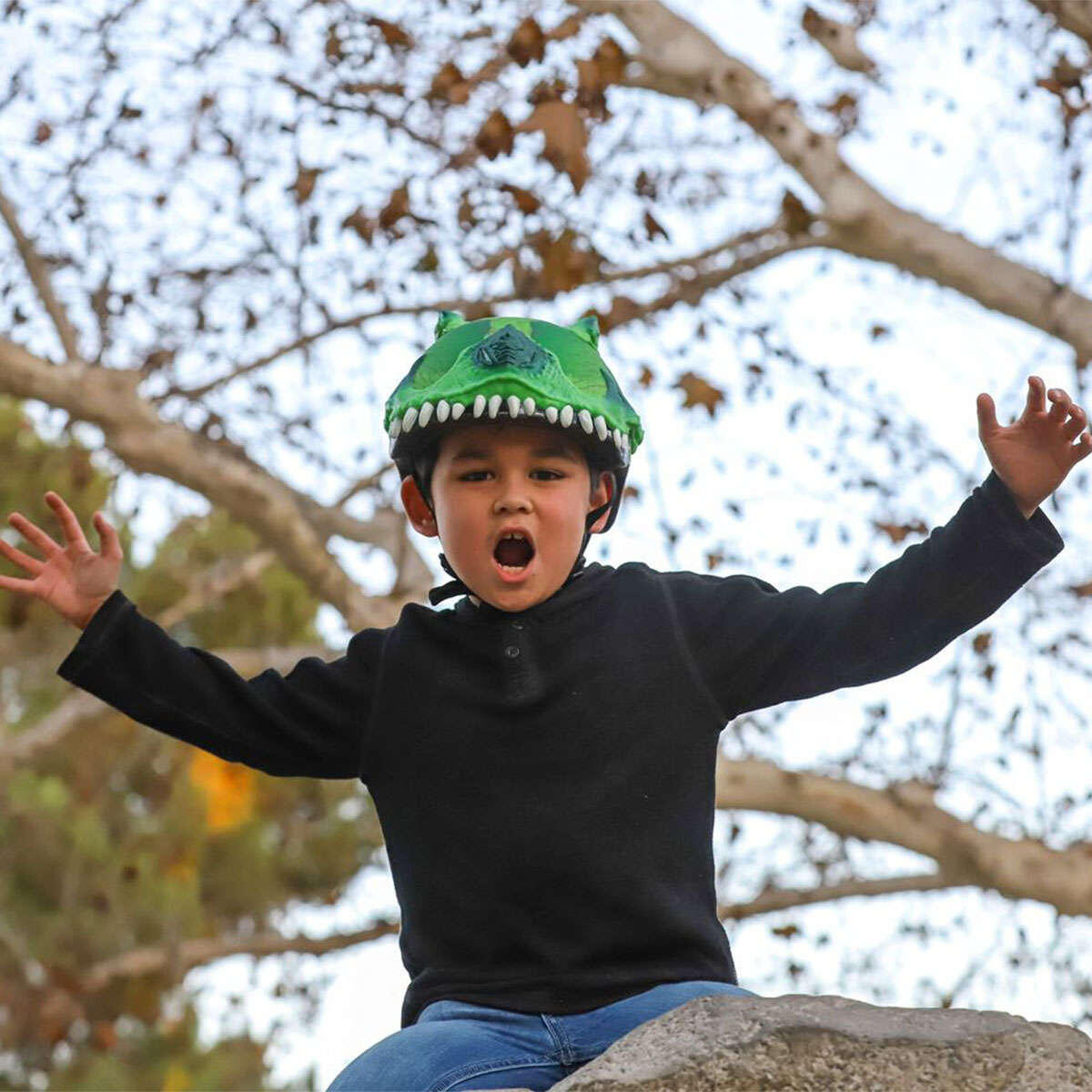 Casco Ciclismo Infantil Raskullz Child 5 C-Preme Dino Verde 5/5