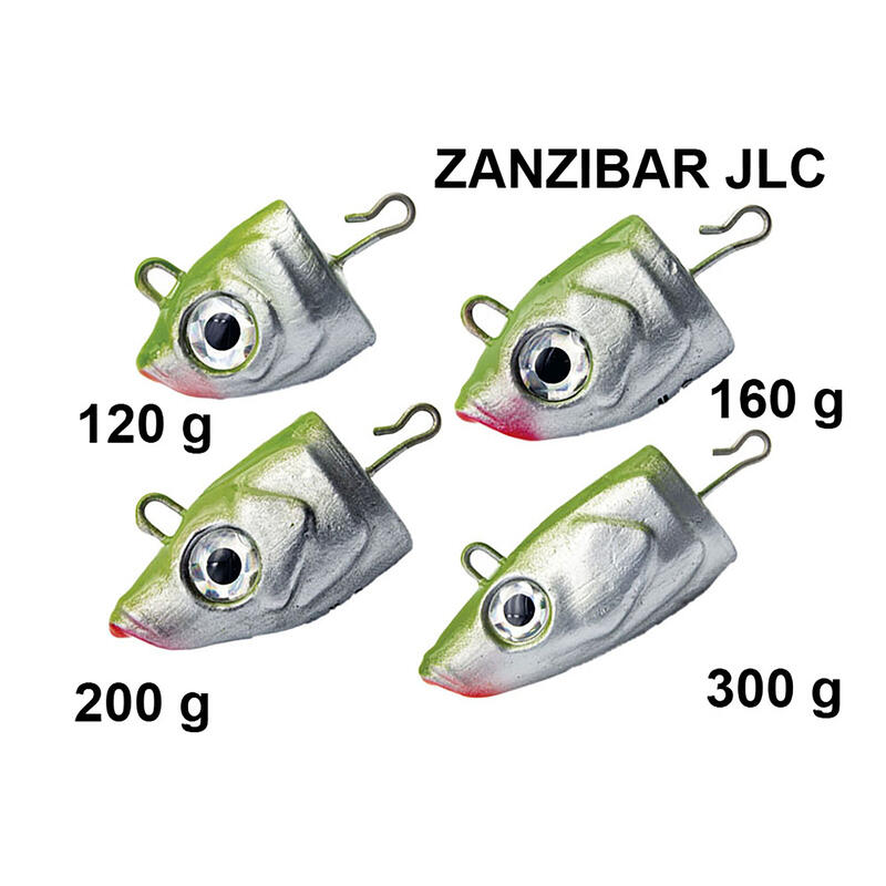 Vinilo pesca jigging spinning Zanzibar JLC 120 g negro real #12