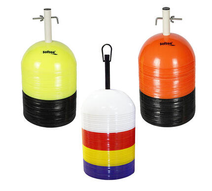 Setsoftee runde Kegel blau/gelb/rot/weiß