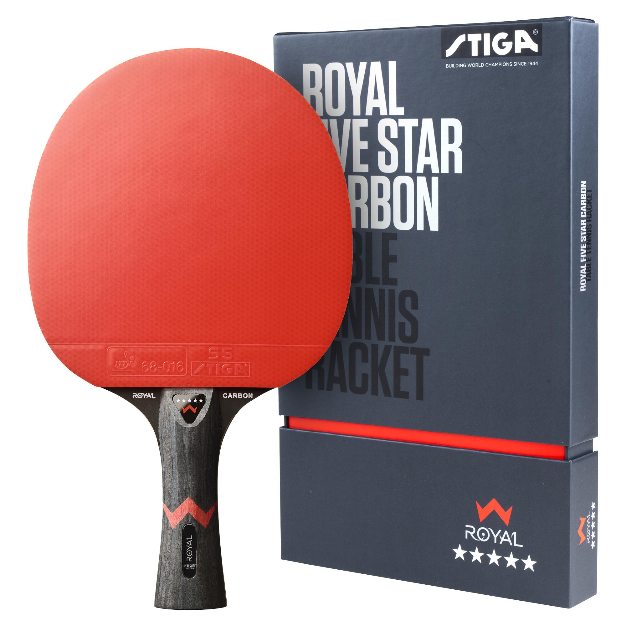 Raquete de ping pong royal five star carbon