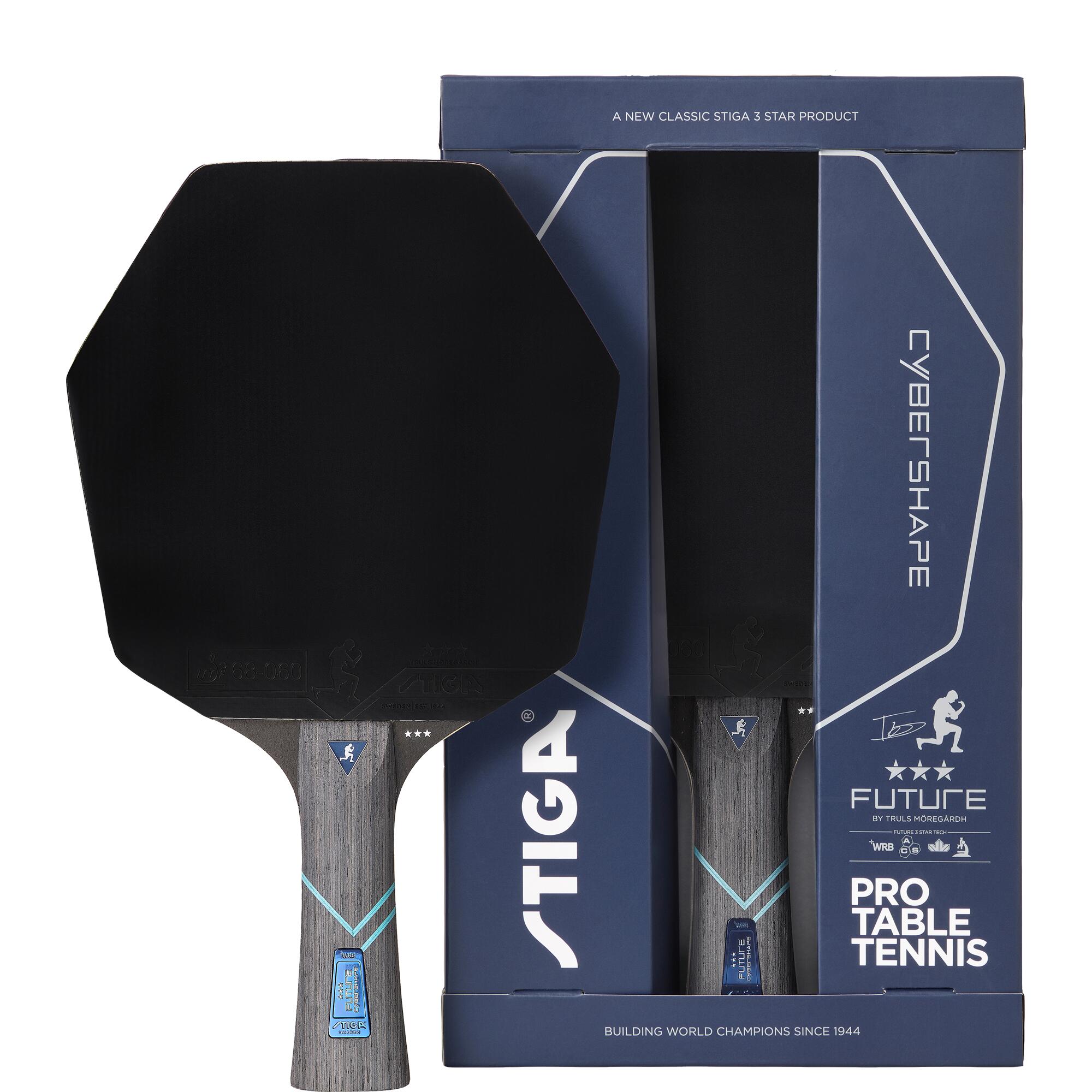 Stiga - Bat Cybershape Future - 3-star - Raquette De Tennis De Table - Noir|rouge - Taille Unique - Decathlon