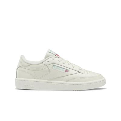 Dames club c 85 vintage leren trainers (wit)