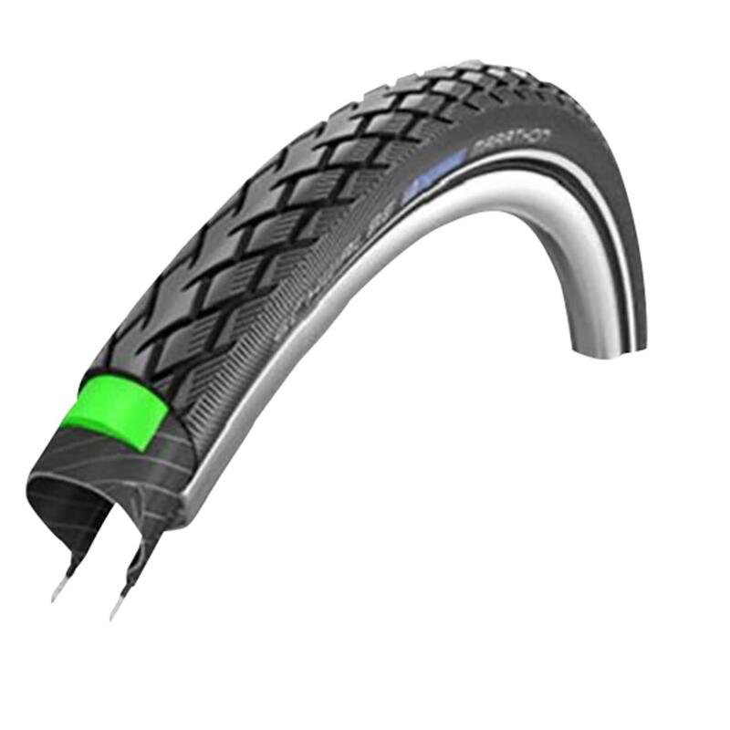 Marathon Drahtreifen - 28x1.40 Zoll - GreenGuard - Reflexstreifen - schwarz