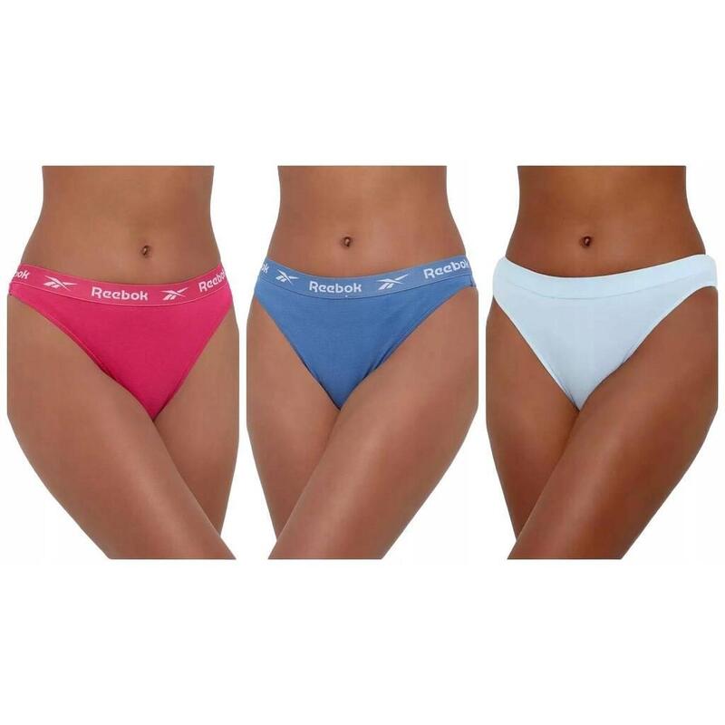 Blue Reebok Carina Womens 3 Pack Thongs - Get The Label