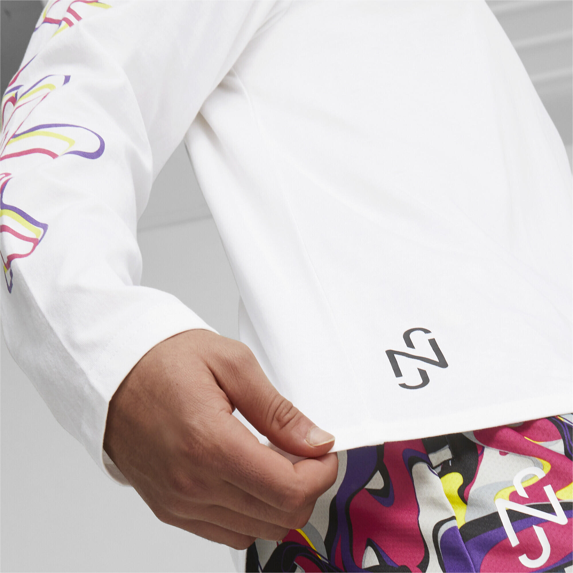 Camiseta de manga larga Neymar Jr Creativity Hombre PUMA White Fluo Yellow 3/6