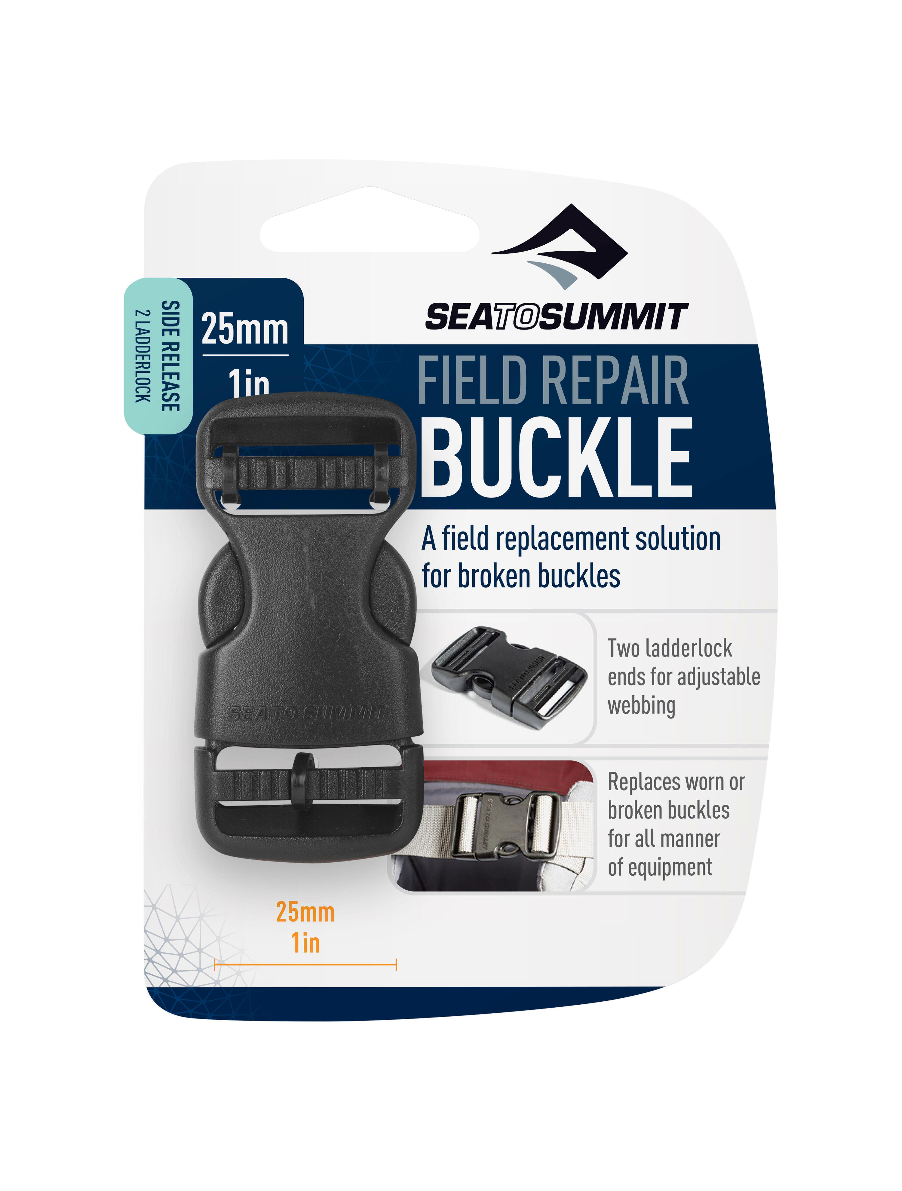 Fibbia Ricambio Sea To Summit Field Repair Buckle 25Mm Side Release 2/2