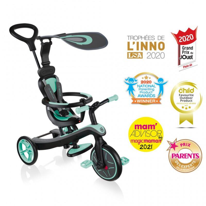 Globber Explorer Trike 4 in 1 with Parent Handle - Mint 2/5