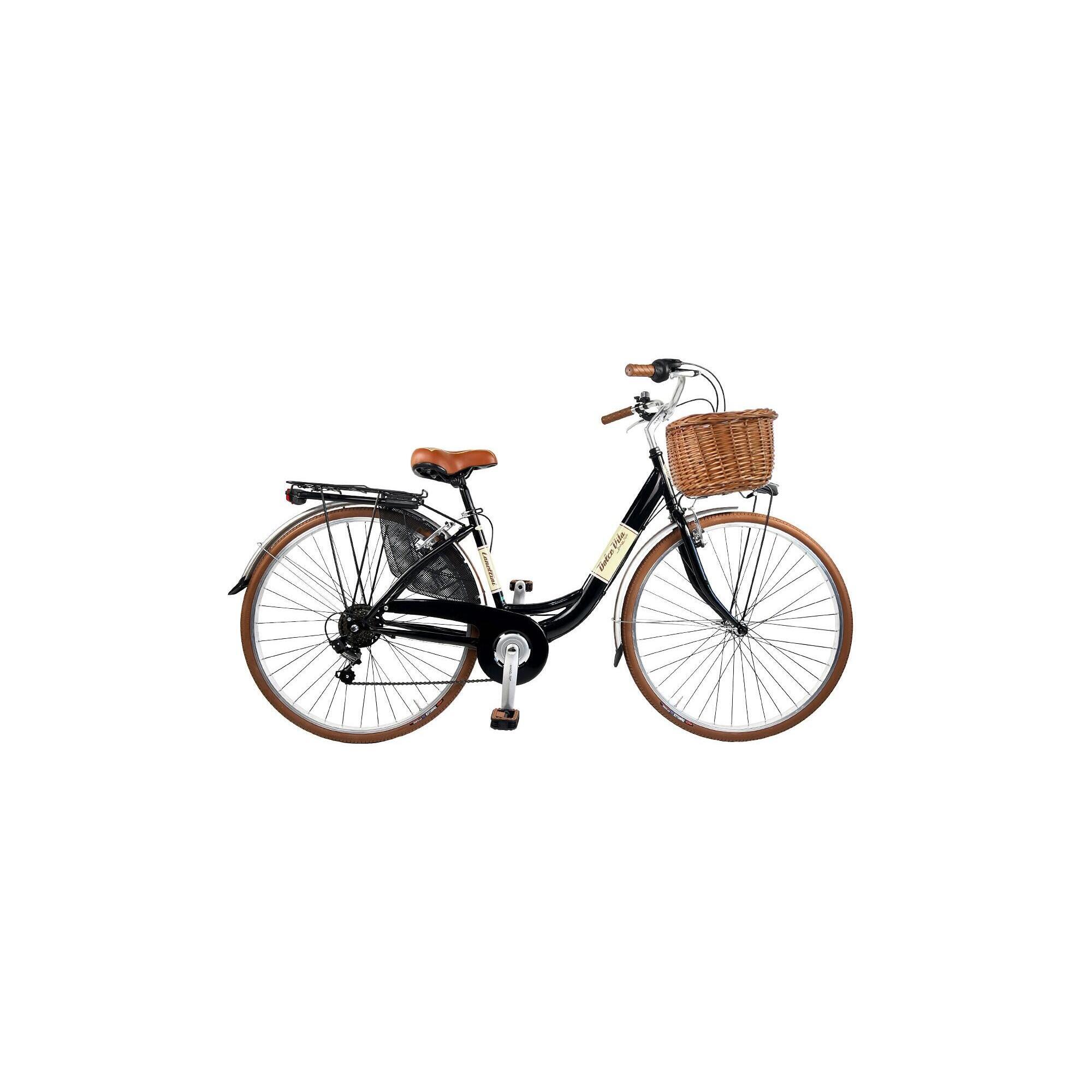 Rower miejski Dolce Vita by Canellini VENERE 28"  z koszykiem - Czarny