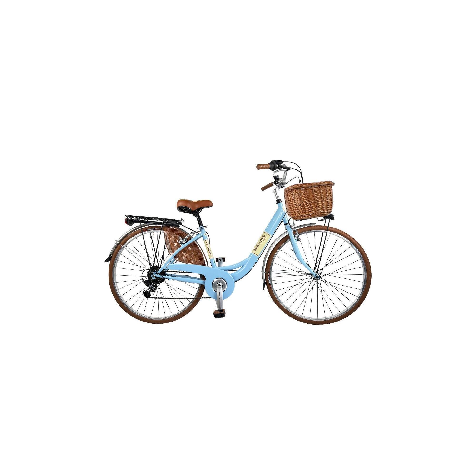 CANELLINI Stadsfiets Dolce Vita by Canellini VENERE 28" met mand - Lichtblauw