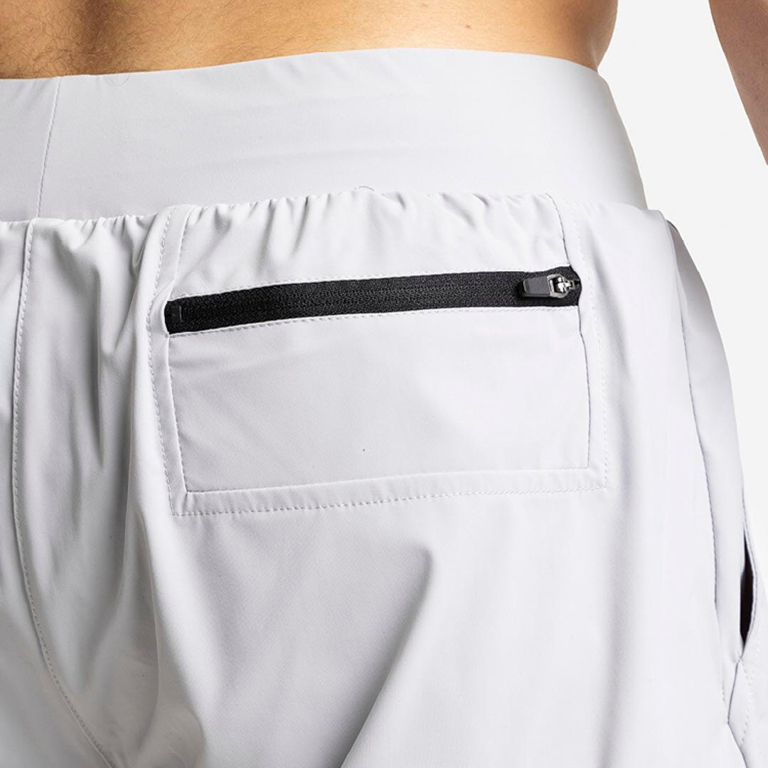 Pantaloncini a compressione Premium 2 in 1 da uomo 0,1 - S - Grigio perla 6/6