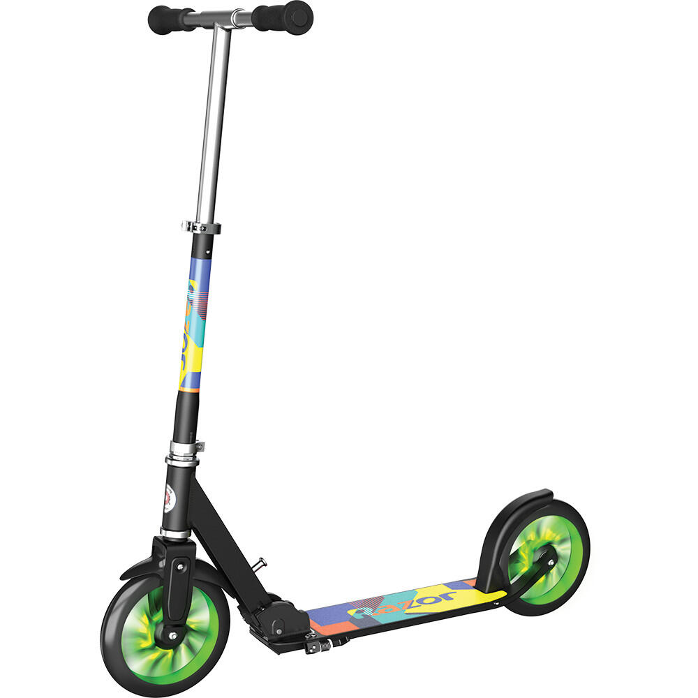 Razor A5 LUX Lighted Kids Folding Kick Scooter Green Suits ages 8 Years + 1/5