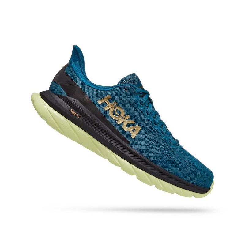 Hoka Mens Mach 4 Running Shoes Blue Coral/Black HOKA Decathlon