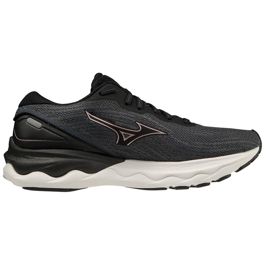 Mizuno Womens Skyrise 3 Running Shoes Black/RCopper/Ncloud 1/4