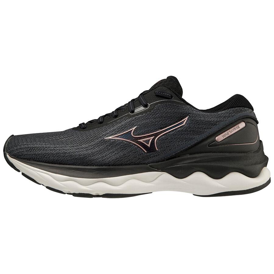 Mizuno Womens Skyrise 3 Running Shoes Black/RCopper/Ncloud 2/4