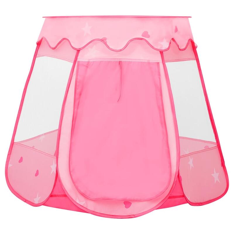 Tenda de brincar infantil com 250 bolas 102x102x82 cm rosa