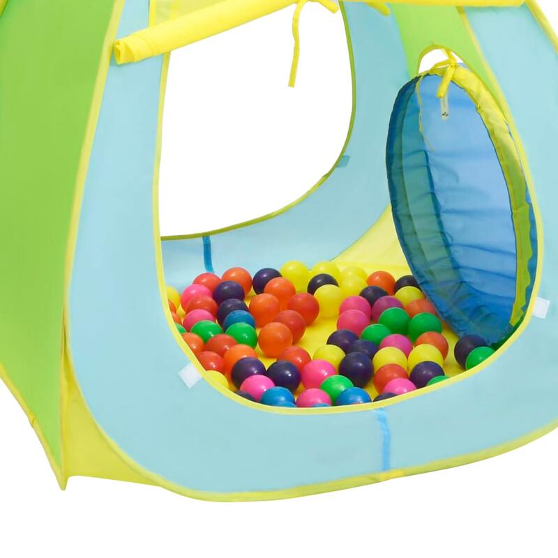 Tenda de brincar infantil com 100 bolas multicolorido