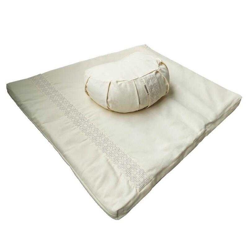 Set de méditation avec coussin Croissant Ivoire