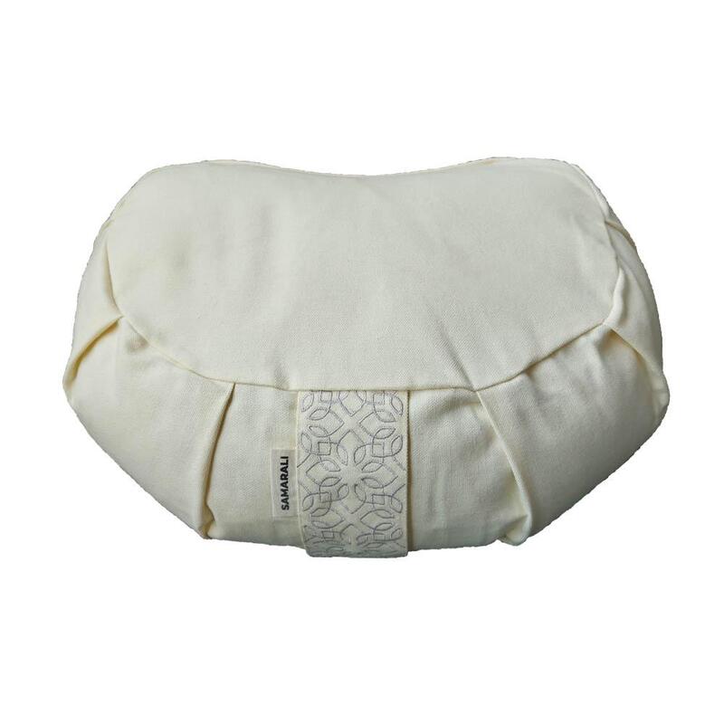 Samarali Set de méditation avec coussin Croissant Ivoire