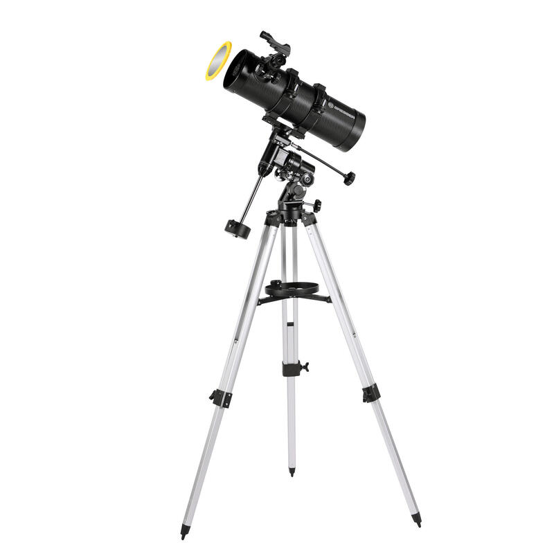 Telescópio Plutão 114/500 EQ BRESSER com adaptador de câmara para smartphone