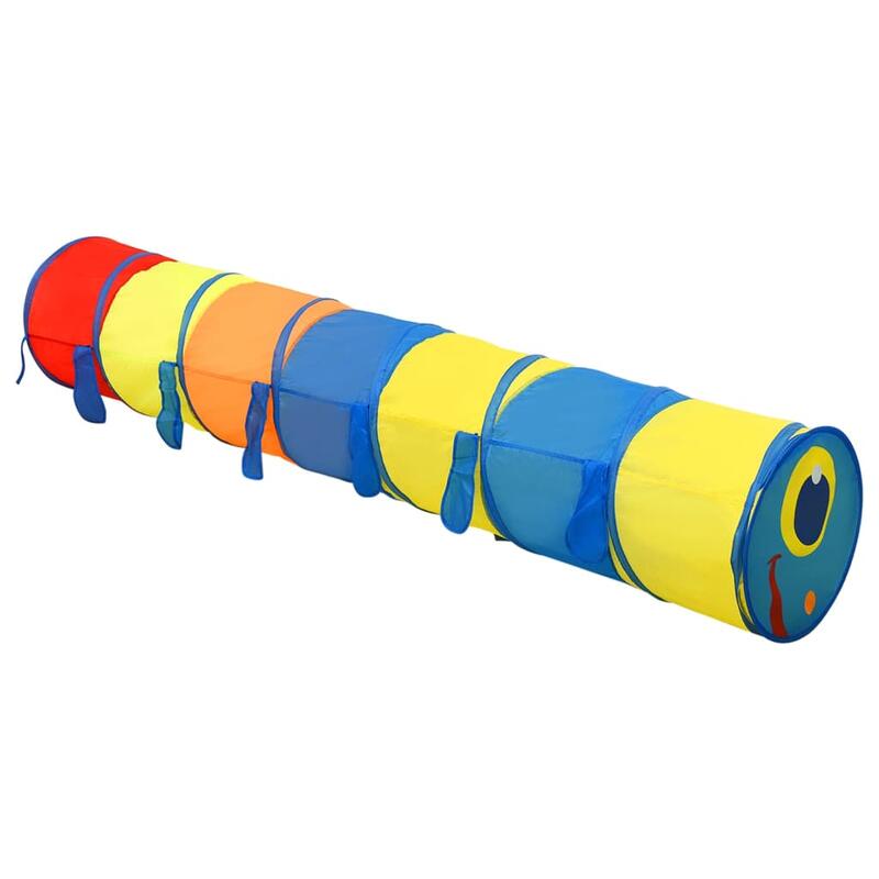 Túnel de brincar infantil c/ 250 bolas 245cm poliéster multicor