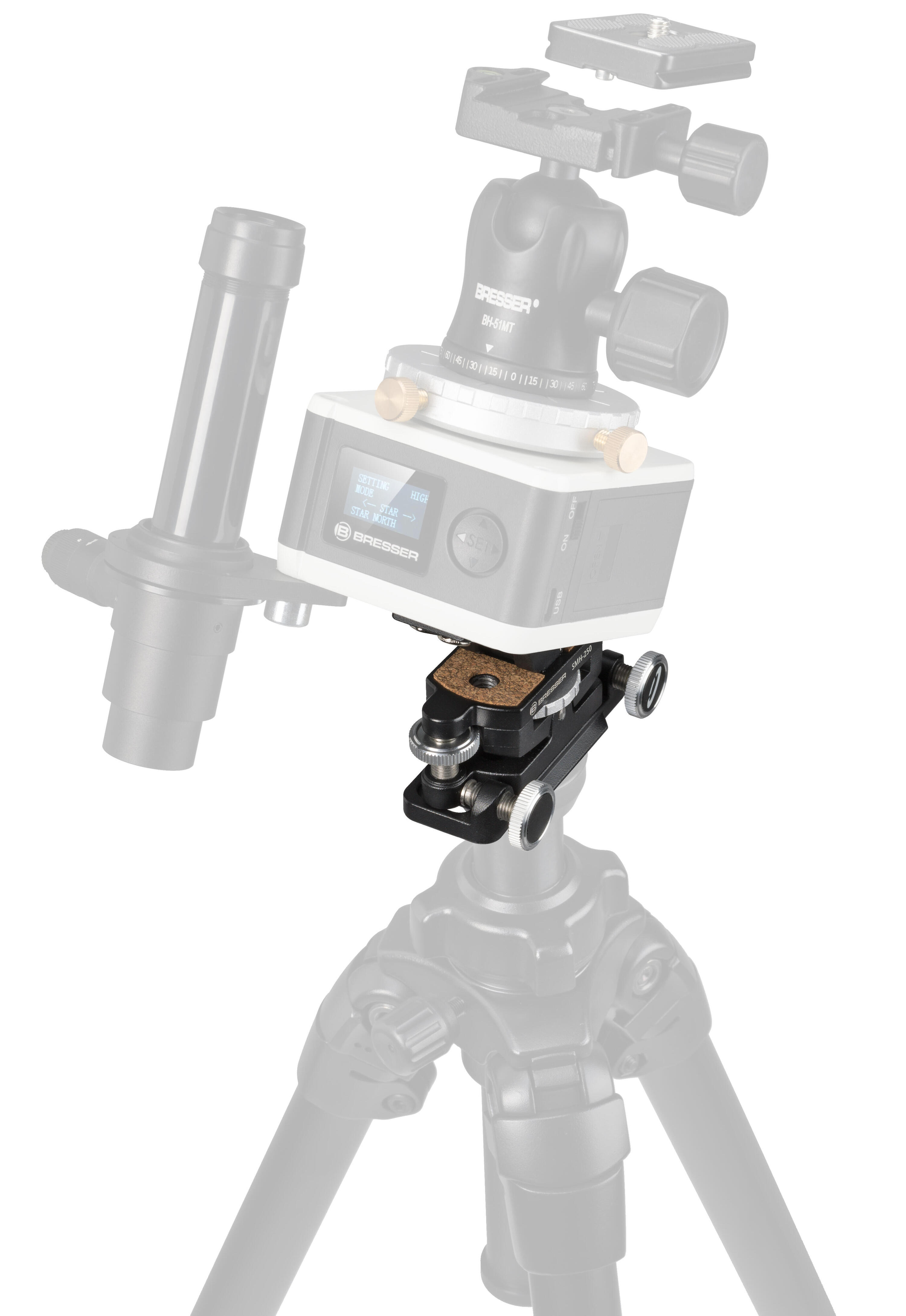 Tripode per Tropod Bresser Con Percision Regolazione MH-100 (Cuña Polar) 5/5