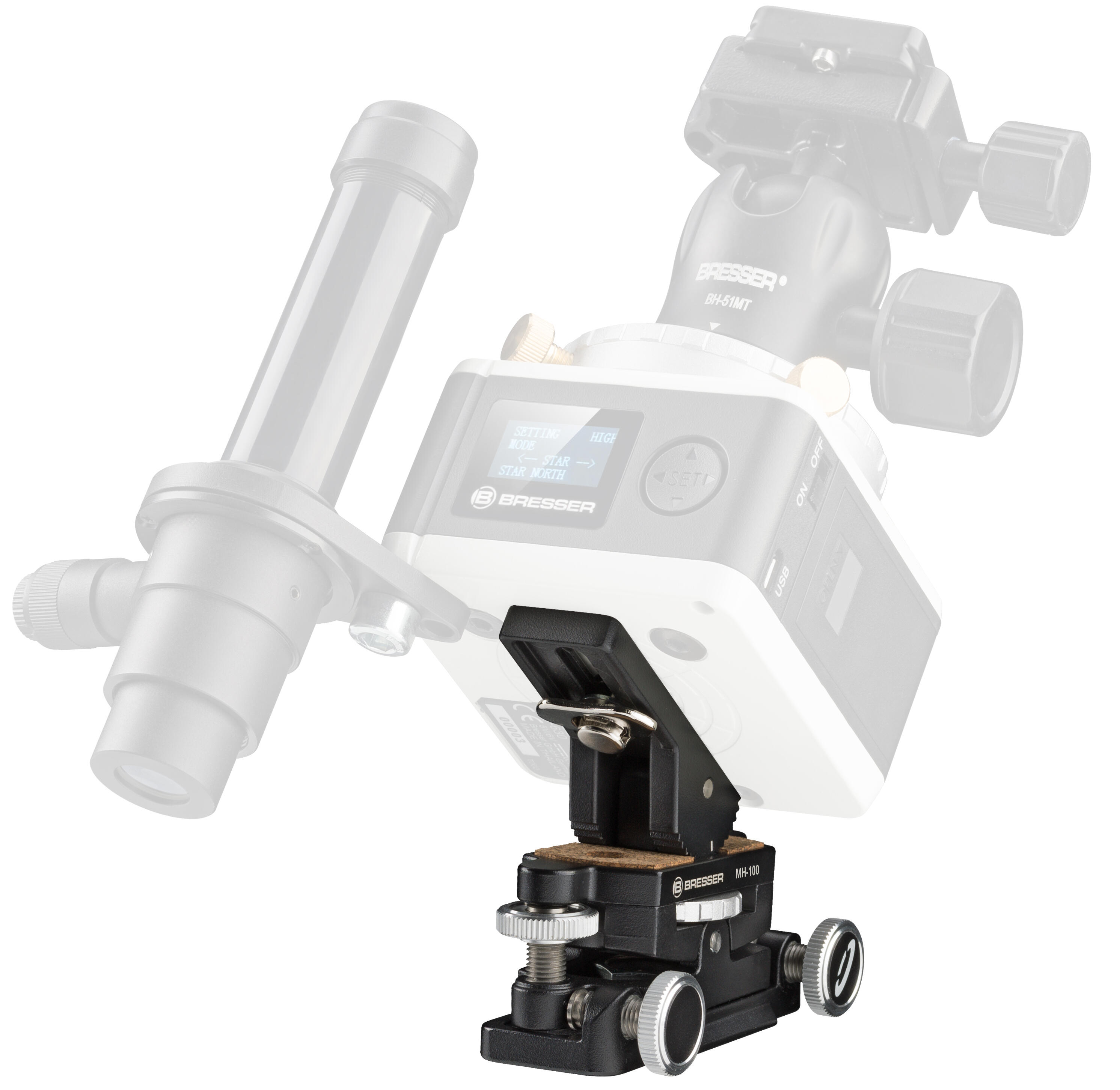 Tripode per Tropod Bresser Con Percision Regolazione MH-100 (Cuña Polar) 3/5